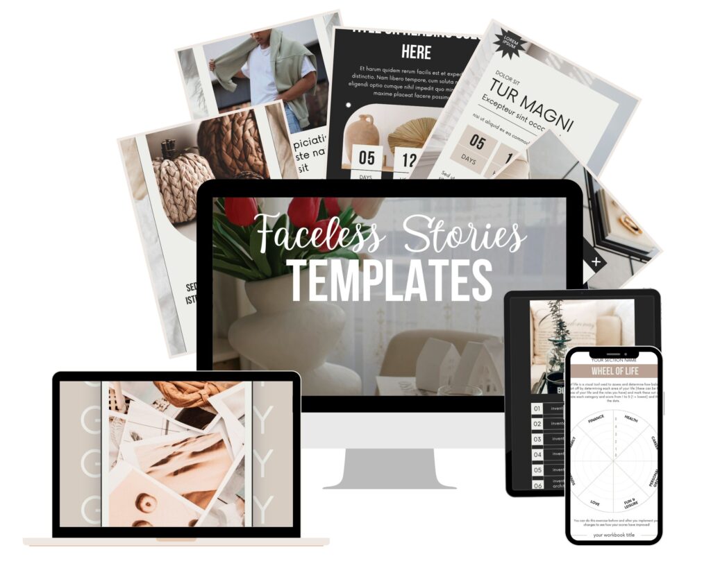 faceless stories templates listing mockup