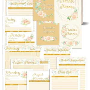 Vanilla Blooms Teacher Planner