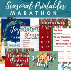 seasonal printables marathon