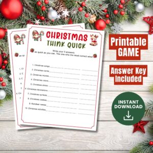 Think Quick Christmas Party Game